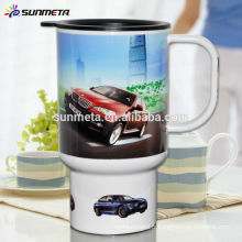 Tasses de sublimation de polymère, tasse de voiture en plastique sublimation